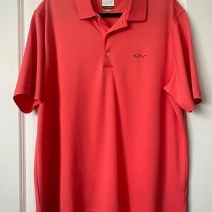 Greg Norman Collection Vibrant Coral Polo Shirt men’s size large
